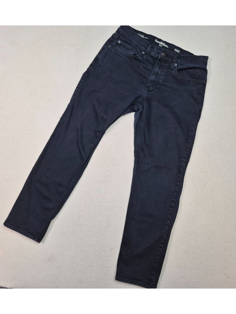 Goodfellow & Co Men's Total Flex Stretchy Straight Leg Black Jeans Sz 30/27
